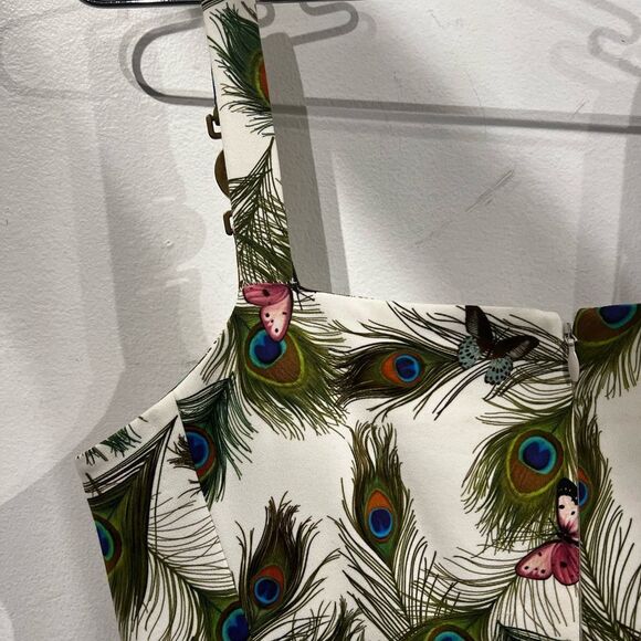 Versace Peacock Dress ~ Size 42 - Picture 8 of 16